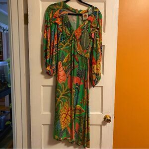 Farm Rio Forest Dream Slit Dress Size Extra Small